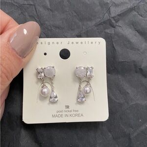 New Korean Designer Earrings Fine Jewelry MSRP $75